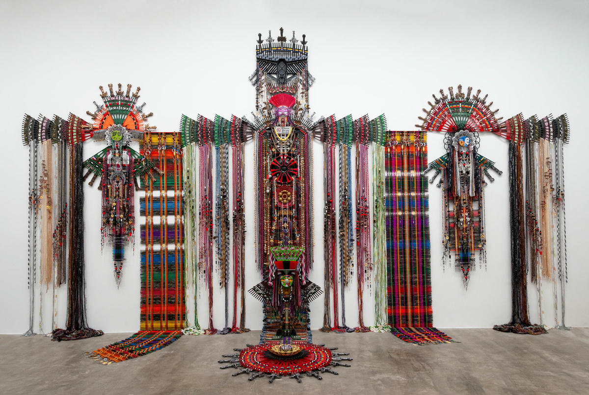 Ceremonial garments by artist Anne Samat.