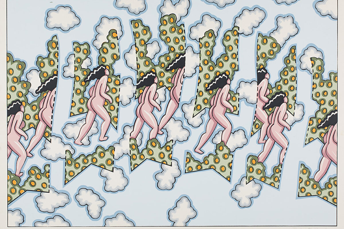 A woman posing in the semi-nude